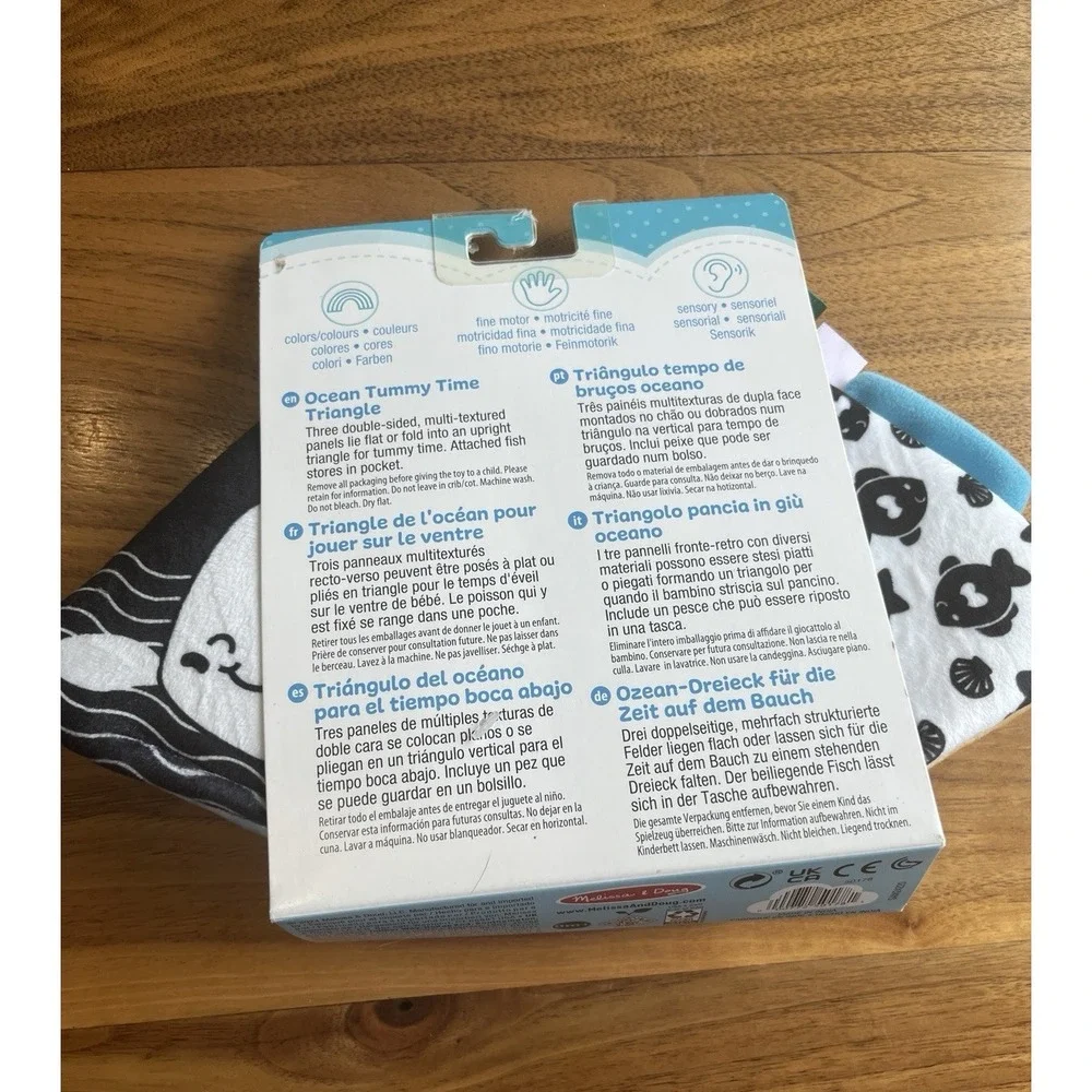 Melissa & Doug Ocean Tummy Time‎ Triangle Baby Toy Infant Developmental NEW